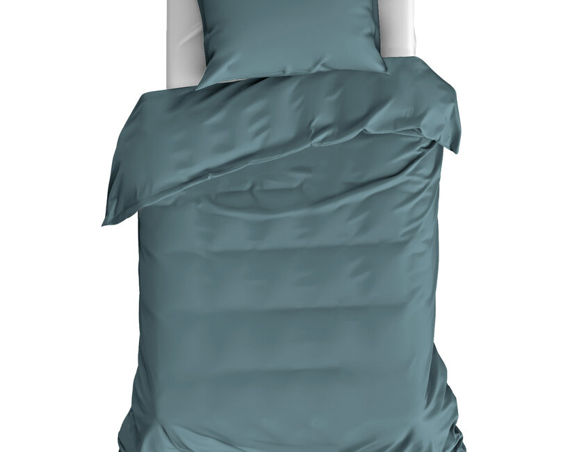 De Witte Lietaer Dekbedovertrek, Olivia Arctic - 140 x 200/220 + 60 x 70 cm - Katoen Satijn