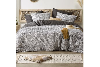 De Witte Lietaer Dekbedovertrek Cuzco Stone Grey- Eenpersoons