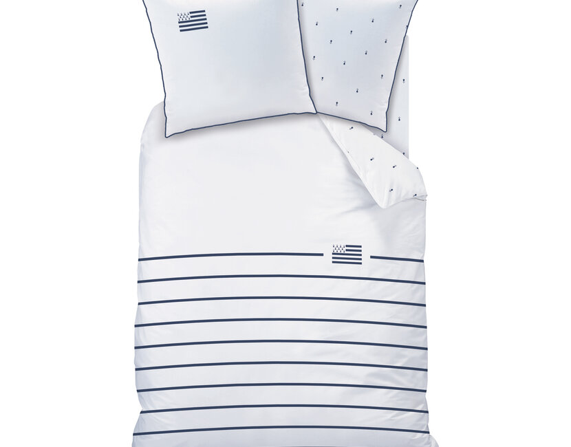 Matt & Rose Dekbedovertrek, Gwenn Ha Du - 140 x 220 + 63 x 63 cm - Katoen