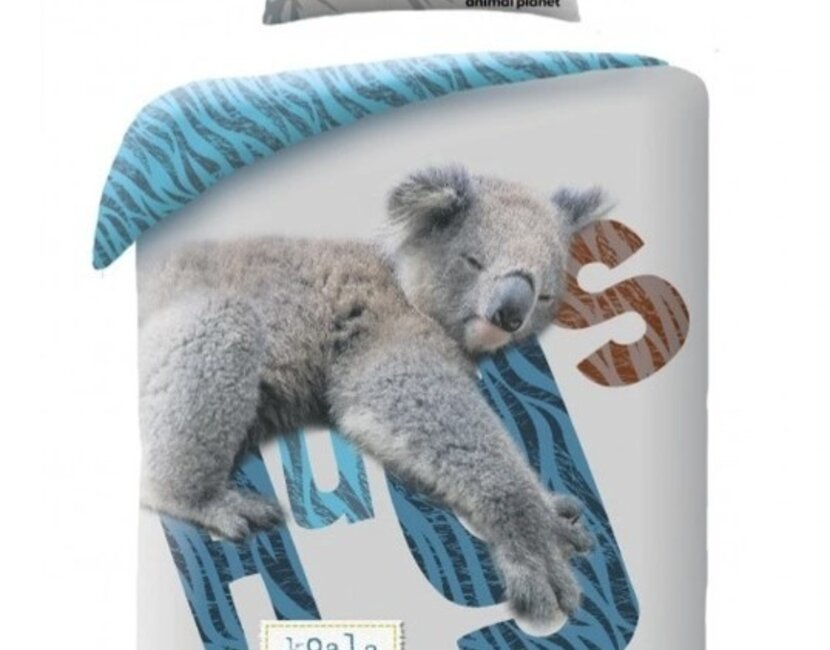 Animal Planet Dekbedovertrek, Koala - Eenpersoons - 140 x 200 + 70 x 90 cm  - Katoen