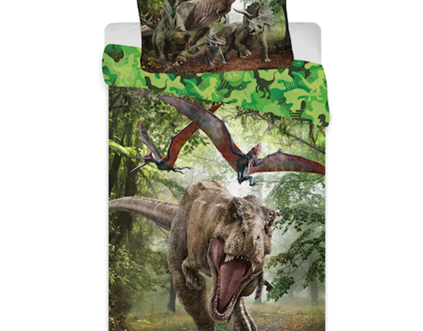 Jurassic World dekbedovertrek Forest - 140 x 200 cm + 70 x 90 cm - Polyester
