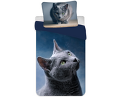 Animal Pictures Dekbedovertrek, Kat - 140 x 200 + 70 x 90 cm - Polyester