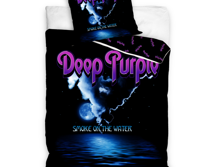 Deep Purple Dekbedovertrek Smoke on the Water - 140  x 200 cm + 70 x 90 cm - Katoen