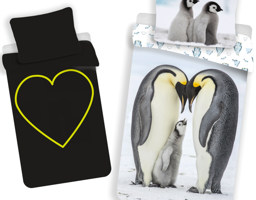 Dekbedovertrek Pinguin Glow in the Dark