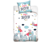 Super Boy Dekbedovertrek Skyline Glow in the Dark - 140 x 200 + 70 x 90 cm - Katoen