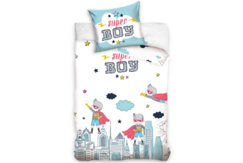 Super Boy Dekbedovertrek Skyline Glow in the Dark - Katoen