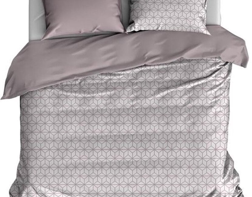 De Witte Lietaer Skyscraper dekbedovertrek Cloud grey 140x220cm