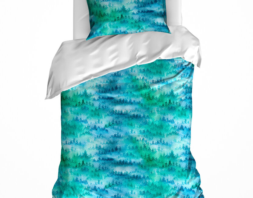 Dekbedovertrek, 100% katoen, perkal met print aan één zijde.