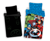 Marvel Avengers Dekbedovertrek, Glow in the Dark - 140 x 200 + 70 x 90 cm - Katoen