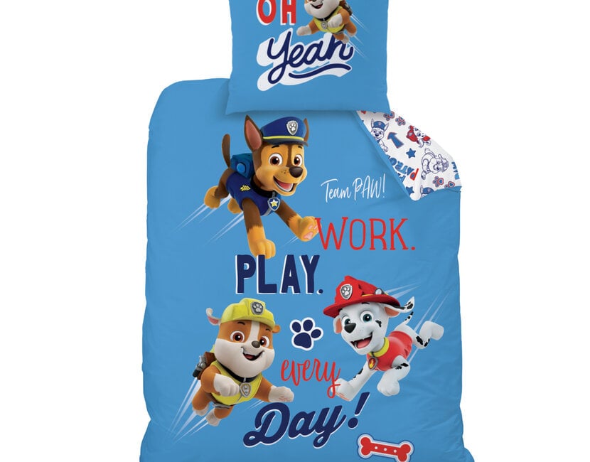 PAW Patrol Dekbedovertrek, Team PAW - 140 x 200 + 63 x 63 cm - Katoen