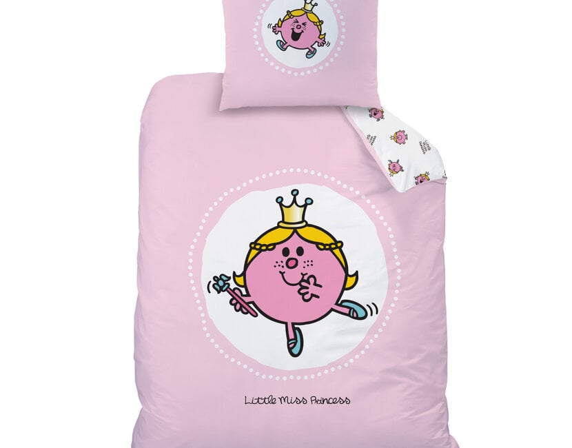 Meneertje Mevrouwtje Dekbedovertrek, Miss Princess - 140 x 200 + 63 x 63 cm - Katoen