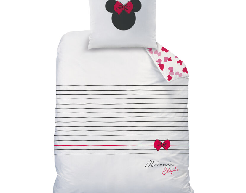 Disney Minnie Mouse Dekbedovertrek, Style - 140 x 200 + 63 x 63 cm - Katoen