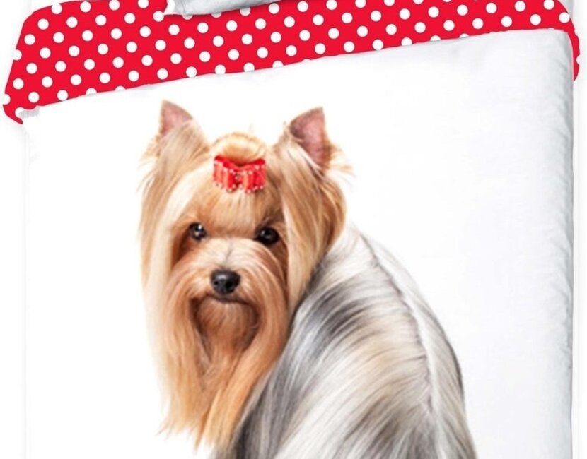 Animal Pictures Dekbedovertrek, Yorkshire Terriër - 140 x 200 + 70 x 90 cm - Katoen