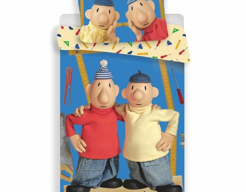 Buurman en Buurman Dekbedovertrek,  A JE TO! - Eenpersoons - 140 x 200 cm + 70 x 90 cm - Katoen