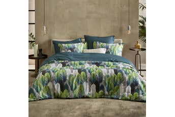 De Witte Lietaer Dekbedovertrek Katoen Satijn Rue - Groen