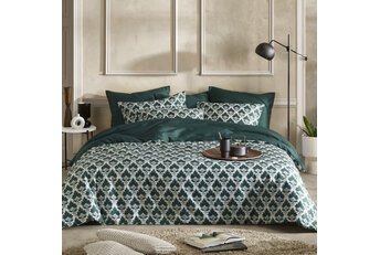 De Witte Lietaer Dekbedovertrek Katoen Satijn Rococo - Groen