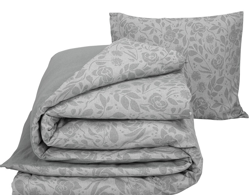 De Witte Lietaer Dekbedovertrek, Lea - 140 x 200/220 cm + 60 x 70 cm - 100% katoen, flanel