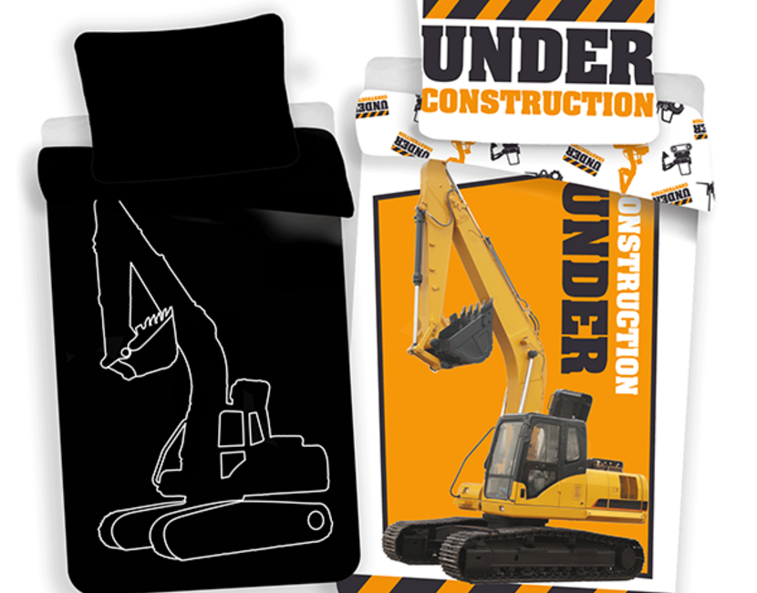 Graafmachine Dekbedovertrek, Glow in the Dark - 140 x 200 + 70 x 90 cm - Katoen