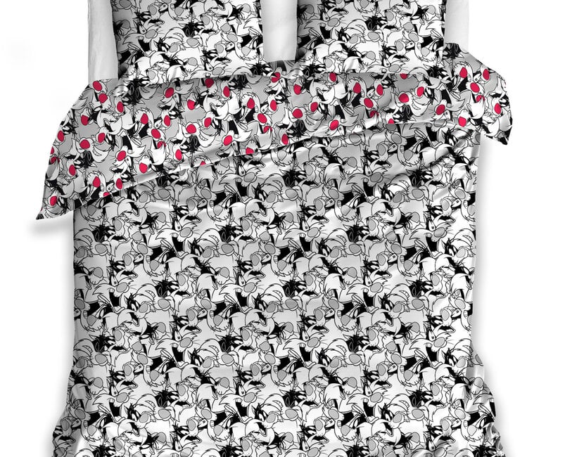 Looney Tunes Dekbedovertrek, Sylvester - 140 x 200 + 70 x 90 cm - Katoen