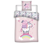 Peppa Pig Dekbedovertrek, Unicorn - 140 x 200 + 65 x 65 cm - Katoen