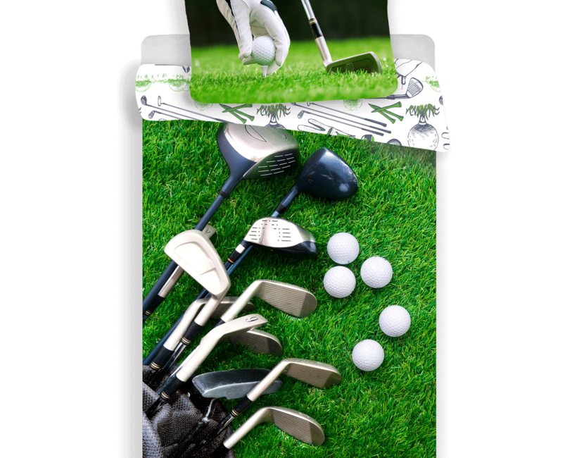 Sport Dekbedovertrek, Golf - 140 x 200 + 70 x 90 cm - Katoen