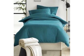 De Witte Lietaer Dekbedovertrek Katoen Satijn Olivia - Groen