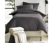 De Witte Lietaer Dekbedovertrek Katoen Satijn, Olivia Ebony - 140 x 200/220 + 60 x 70 cm