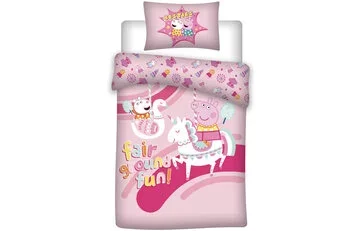 Peppa Pig Unicorn Dekbedovertrek - Roze