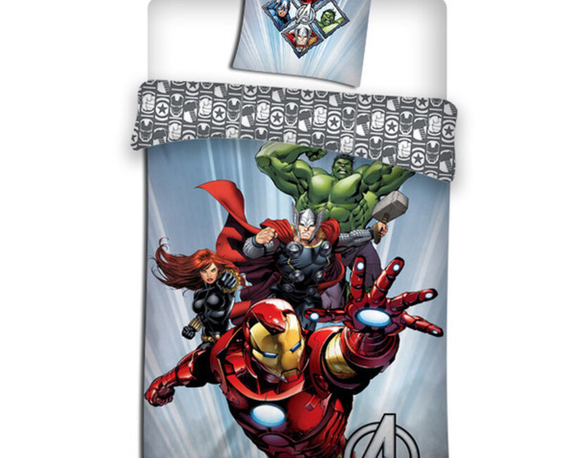 Marvel Avengers Dekbedovertrek - 140 x 200 cm + 63 x 63 cm - Polyester
