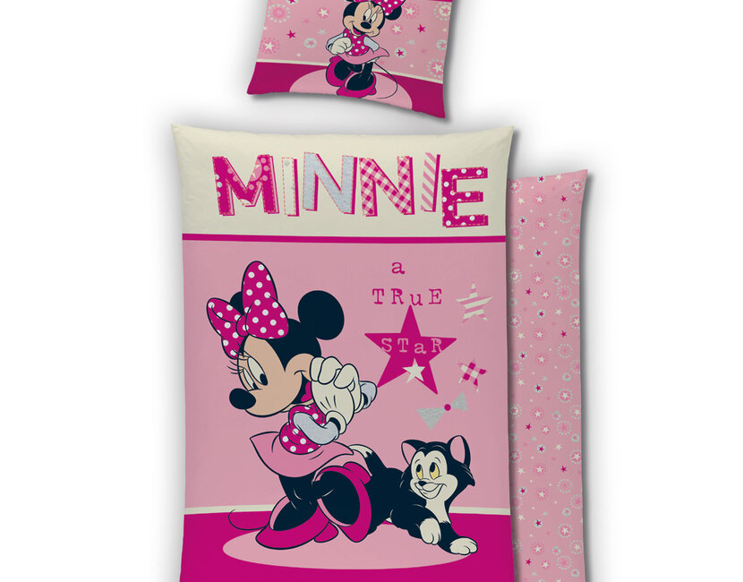 Disney Minnie Mouse Dekbedovertrek - 140 x 200 cm + 63 x 63 cm - Flanel