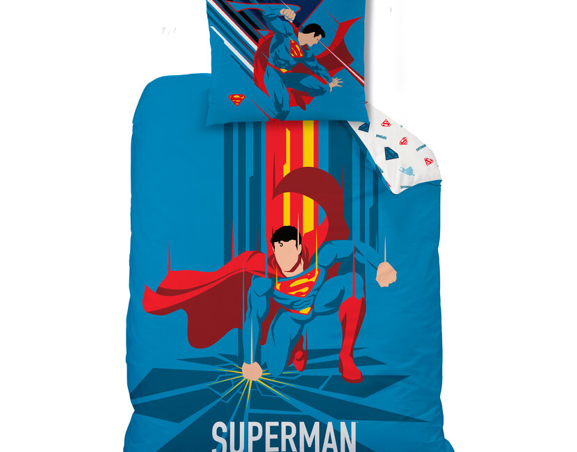 Superman Dekbedovertrek Supera - 140 x 200 + 63 x 63 cm - Katoen