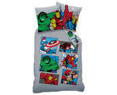 Marvel Avengers Dekbedovertrek Comics - 140 x 200 + 63 x 63 cm - Katoen