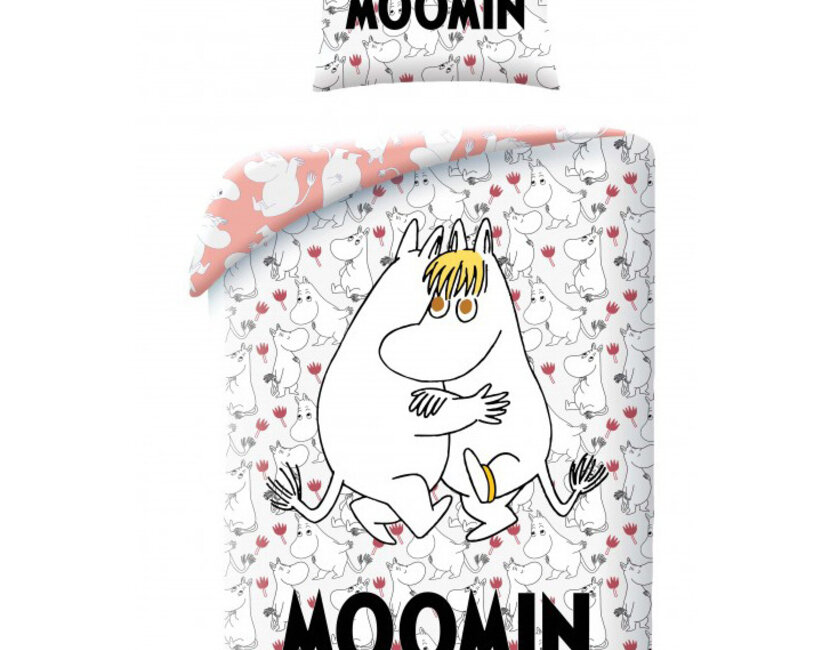 Moomin Dekbedovertrek, Trollvinter - Eenpersoons - 140 x 200 cm + 50 x 70 cm - Katoen