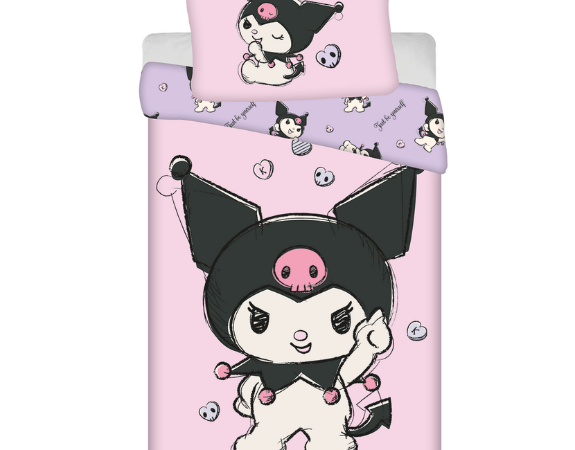 Hello Kitty Dekbedovertrek Kuromi Be You - 140 x 200 cm / 70 x 90 cm - Katoen