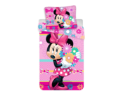 Disney Minnie Mouse dekbedovertrek, Flowers - Eenpersoons - 140 x 200 cm / 60 x 80 cm - Katoen