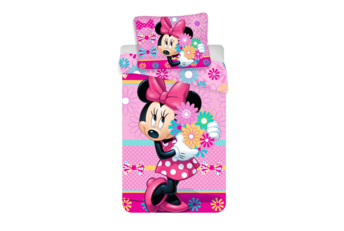 Disney Minnie Mouse Dekbedovertrek Flowers - Katoen