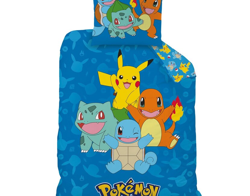 Pokémon Dekbedovertrek, Goodbye - Eenpersoons -140 x 200 + 63 x 63 cm - Katoen