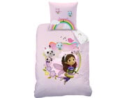 Gabby's Poppenhuis Dekbedovertrek, Garden - Eenpersoons -140 x 200 + 63 x 63 cm - Katoen