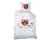 Gabby's Poppenhuis Dekbedovertrek, Hearts - Eenpersoons -140 x 200 + 63 x 63 cm - Katoen