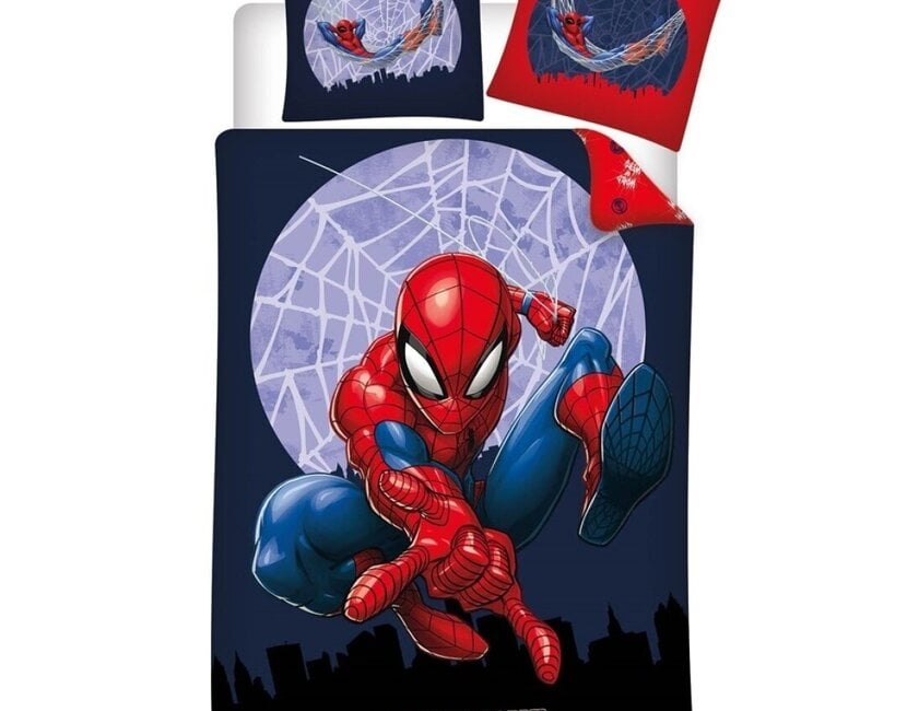 Spider-Man Dekbedovertrek, Moon - Eenpersoons - 140 x 200 / 65 x 65 cm - Polykatoen