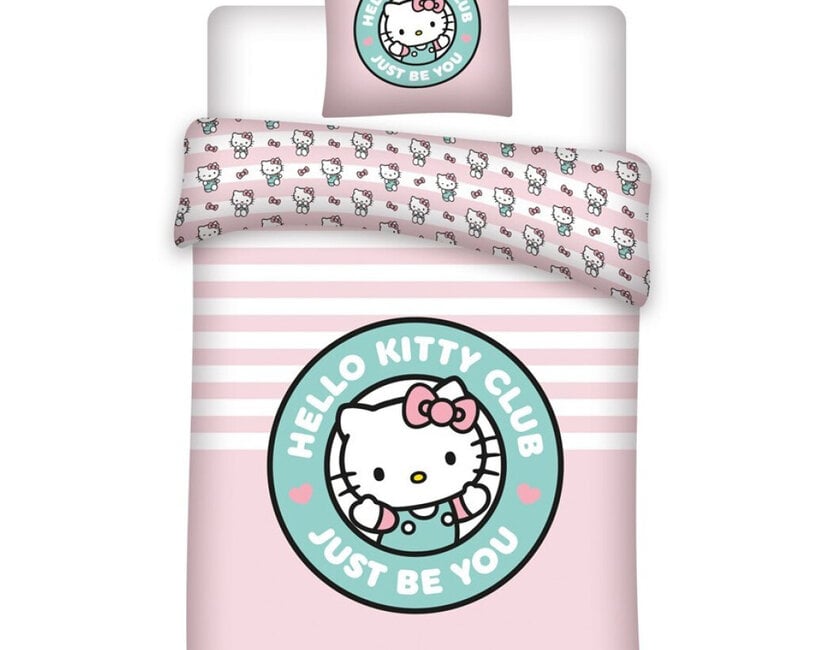 Hello Kitty Dekbedovertrek, Just be You - Eenpersoons - 140 x 200 / 65 x 65 cm - Polykatoen