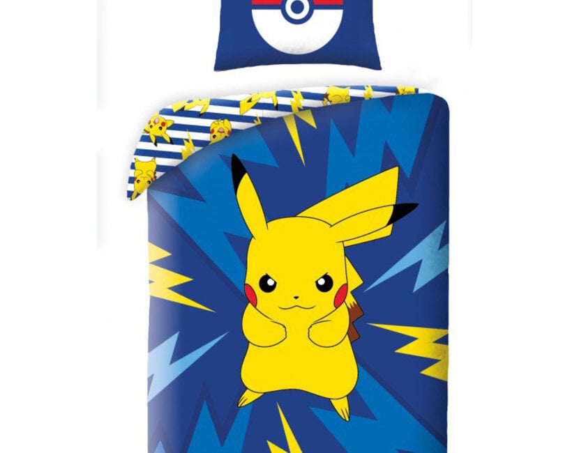 Pokemon Dekbedovertrek, Power - Eenpersoons - 140 x 200 cm - Katoen