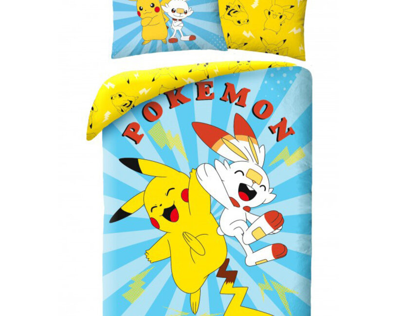 Pokemon Dekbedovertrek, High Five - Eenpersoons - 140 x 200 cm - Katoen