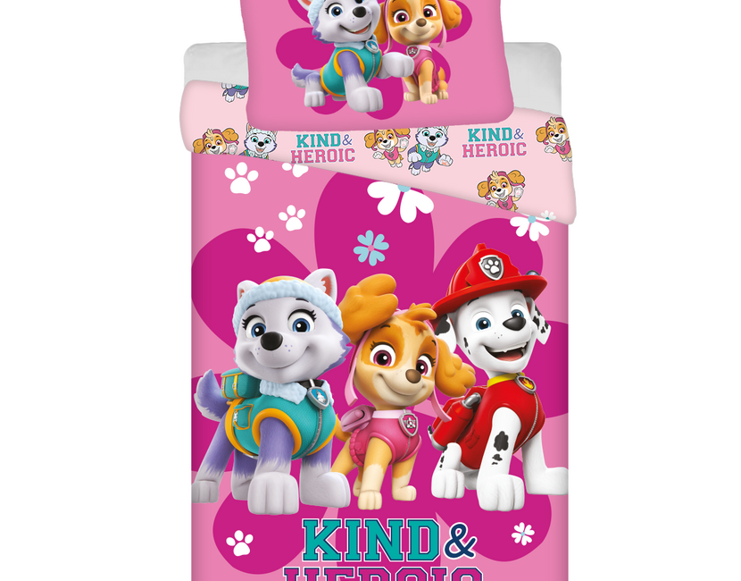 PAW Patrol Dekbedovertrek, Heroic - Eenpersoons - 140 x 200 cm  - Katoen