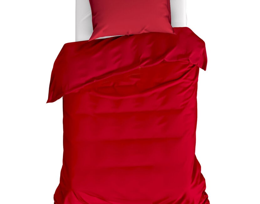 Moodit Dekbedovertrek, Basil Deep Red 140 x 220 + 60 x 70 cm - Katoen
