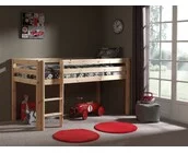 Halfhoogslaper Charlotte -  Naturel - met glijbaan - 90x200