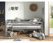 Halfhoogslaper Pino - Grijs - 90x200cm - met bedplank (variant 2)