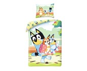 Bluey Dekbedovertrek, Family Time - Eenpersoons - 140 x 200 cm / 70 x 90 cm - Katoen