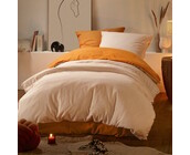 De Witte Lietaer Dekbedovertrek, Cleo Copper - 140 x 220 cm + 60 x 70 cm - 100% Katoen Flanel