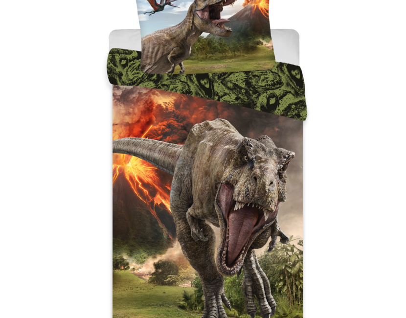 Jurassic World Dekbedovertrek, Vulkaan - 140 x 200 + 70 x 90 cm - Katoen